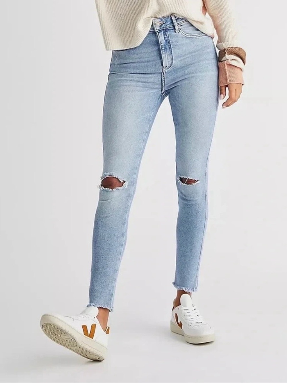 NWTs Free People We the Free jeans cropped raw high rise jeans - Size 30